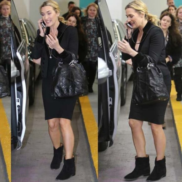 Isabel Marant Crisi hidden wedge ankle boot faded black suede 35 - Picture 15 of 16